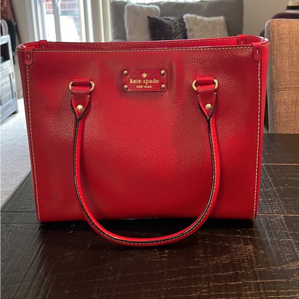 Stunning Red Kate Spade bucket purse